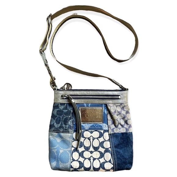 Coach Bags Coach Poppy Denim Patchwork Crossbody Purse Poshmark
